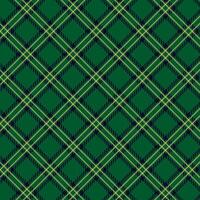 Green Gingham Checkered Pattern. Textile design of textured plaid. Checkered fabric pattern swatch for print, tartan, gift wrap, textiles, checkered background for tablecloth. Teal vector