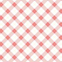 Red Gingham Checkered Pattern. Textile design of textured plaid. Checkered fabric pattern swatch for print, tartan, gift wrap, textiles, checkered background for tablecloth. Quality vector