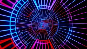 Close up of colorful object with black background. Looped animation video