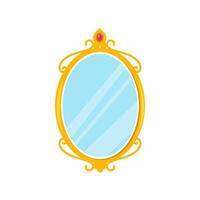 Old style round mirror illustration art symbol design vector