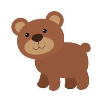 bear walking on white background vector