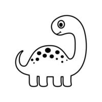 Dinosaur cartoon character. Brontosaurus vector