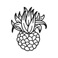 Doodle of agave with long spiky leaves. Minimal plant icon for eco, tequila, or botanical design. Simple and bold. vector