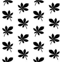 Seamless pattern of hand drawn doodle sketch chestnut leaf isolated vector