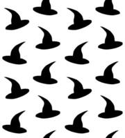 Seamless pattern of witch hats vector