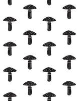 Seamless pattern of hand drawn doodle sketch fly agaric mushroom vector