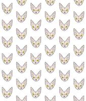 Seamless pattern of hand drawn doodle sketch Sphynx cat face isolated vector