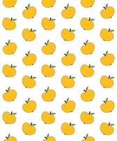 Seamless pattern of hand drawn doodle sketch apples vector