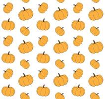 Seamless pattern of hand drawn doodle sketch pumpkin isolated on white background vector