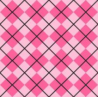 Seamless pattern of pink checkered plaid isolated on white background vector