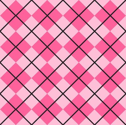 Seamless pattern of pink checkered plaid isolated on white background