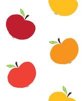 Seamless pattern of hand drawn doodle sketch apples isolated on white background vector