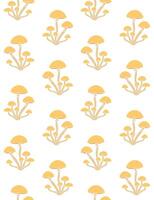 Seamless pattern of hand drawn doodle sketch honey mushroom vector