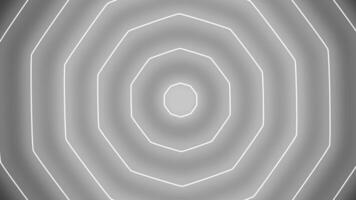 Abstract Concentric Circles with Green Lines on Black Background video