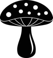 Mystic Caps in Shadow Mushroom Silhouette Art for Nature and Fantasy Themes vector