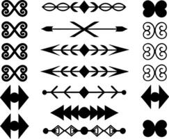 Decorative Arrow Dividers Ornaments Symbols for Design Craft Projects vector