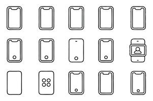 Technology devices icon set vector