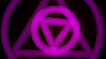Abstract Geometric animation with Intertwined Gold Triangles video