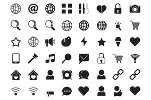 Modern Web and Network Symbols for Digital Use vector