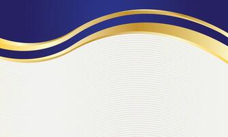 Simple blue and gold wave abstract background vector