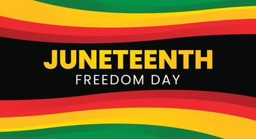 Juneteenth, Freedom Day abstract poster design vector