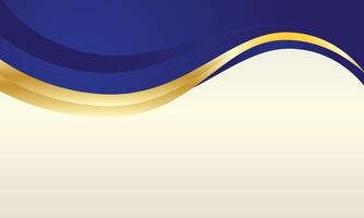 Blue and gold certificate design background vector
