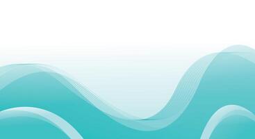 Abstract blue line wave gradient background vector