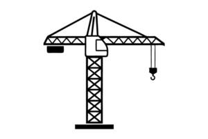 Set of Crane Icons in Multiple Variations for Construction, Lifting, and Engineering Projects Labour Day or Labor Day Line Art Icon Set vector