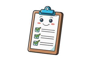 clipboard with checklist and green checkmarks, symbolizing organization, tasks, and productivity, ideal for Labor Day or Labour Day themes vector