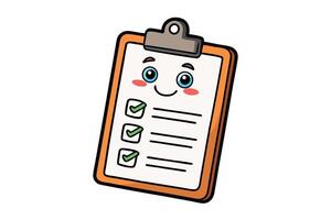 clipboard with green check marks on a checklist, representing successful task completion and organization, perfect for Labor Day or Labour Day vector