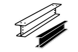 steel beam illustrations, showcasing various angles and details of structural beams in a minimalist design Labour day or labor day line art icon set vector
