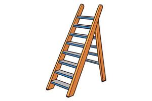 ladder in bright colors, symbolizing work, construction, or DIY tasks, great for Labor Day or Labour Day themed content vector