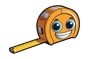 cartoon measuring tape with a smiling face on a Transparent Background, perfect for tool and measurement themed designs, Labor Day or Labour Day vector