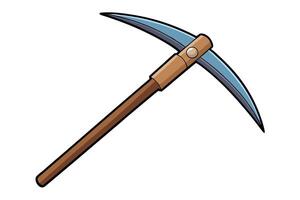 cartoon pickaxe with a metallic curved head, suitable for Labour Day or Labor Day content, showcasing tools and labor related imagery vector