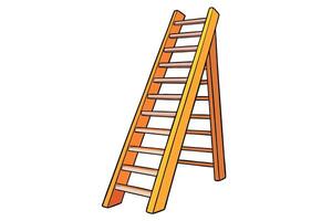ladder with wooden steps, showcasing a hard working spirit, perfect for use in Labor Day or Labour Day media vector