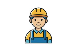 Worker silhouette in construction gear, representing hard work, productivity, and labor, ideal for labor day or labour day projects focused on workers vector