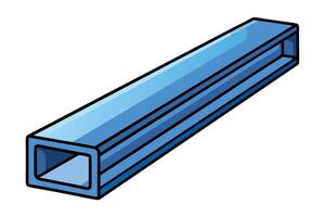 Illustration of a steel beam with a modern design, featuring a metallic finish and an orange stripe, ideal for building and labor day themed projects vector