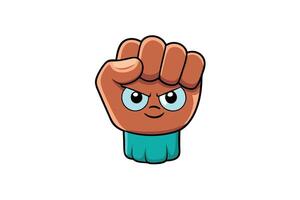raised fist in bold colors, representing unity, strength, and defiance, ideal for political activism and protest themed content for Labour Day or Labor Day vector