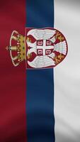 Serbia Waving Flag in Vertical Orientation. Realistic Flag Animation. Seamless Loop Background. video