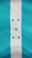 Honduras Waving Flag in Vertical Orientation. Realistic Flag Animation. Seamless Loop Background. video