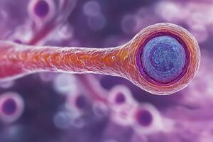 Neuronal connection in the brain photo