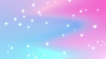 Abstract colorful texture pastel gradient with sparkling glow stars. kawaii unicorn fantasy style background. video