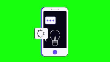 A smartphone with a light bulb on it video
