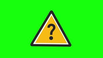 A yellow triangle with a question mark on it video