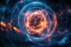 Vibrant energy patterns in abstract cosmic space photo