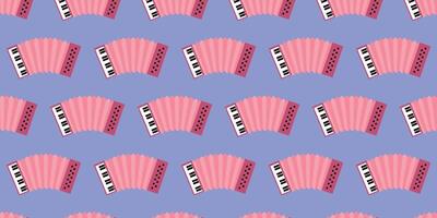 Seamless repeating pattern of accordions. illustration. vector