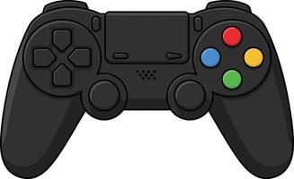 game controller with colorful buttons for gaming and entertainment technology illustration vector