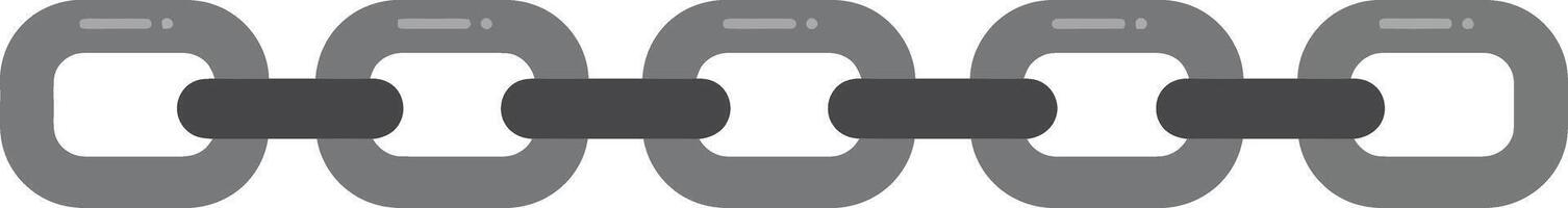Chain link connection symbol in gray and black illustration for security and strength design vector