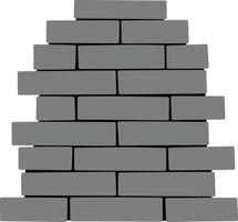 Gray Bricks Stack Illustration with Simple Construction Pattern in Minimalist Style for Design Projects vector