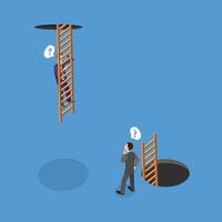 3D Isometric Flat Illustration of Miscommunication, Misunderstanding, Negotiation Problems vector